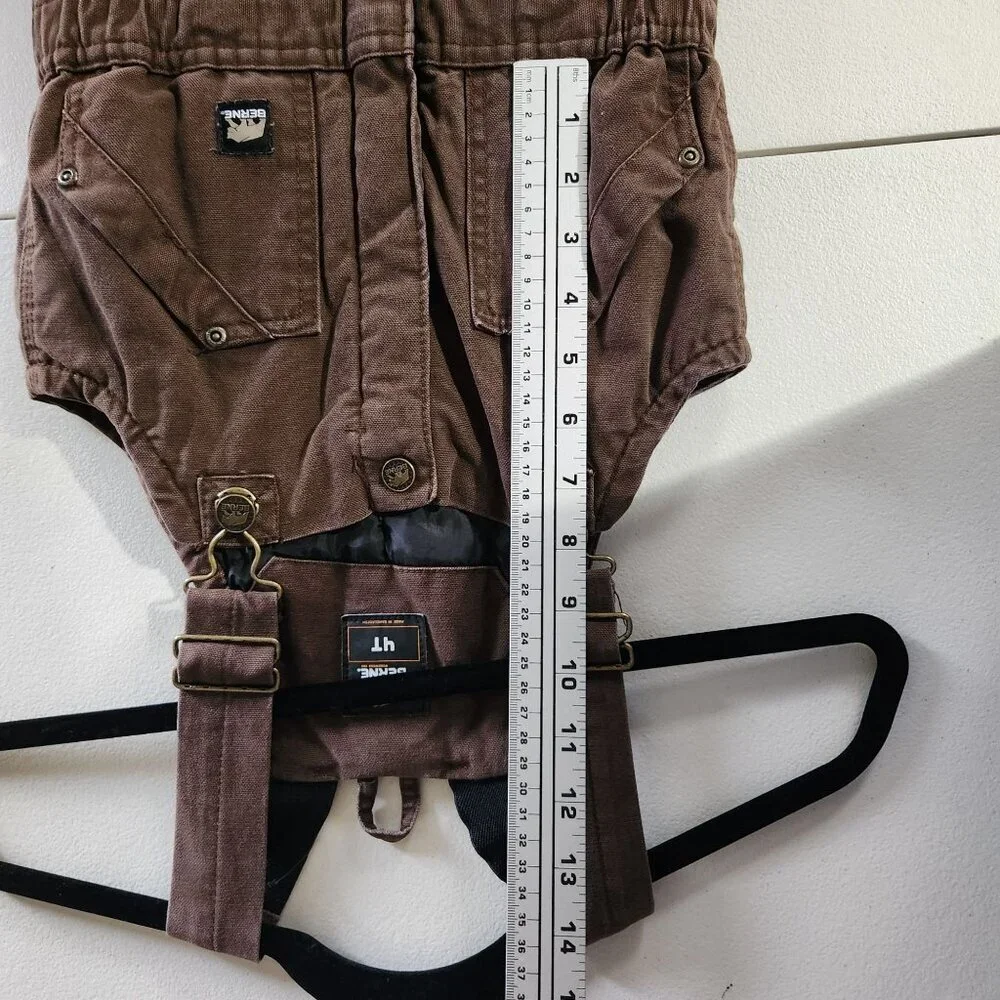 Berne Workwear 4T Brown Canvas Insulated Kids Overalls